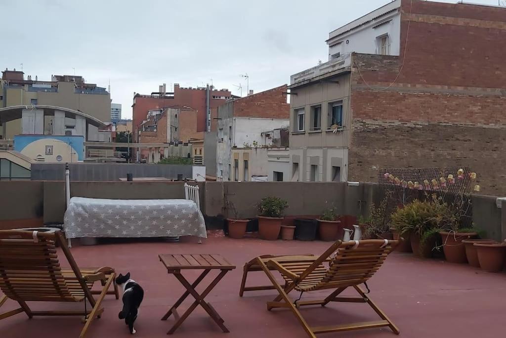 Small Room In Sants With Huge Terrace Barcelona Buitenkant foto
